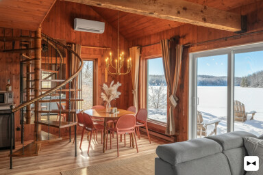 Canada, Interior Design, Wood, Living Room, Dining Room, Dining Table, Staircase