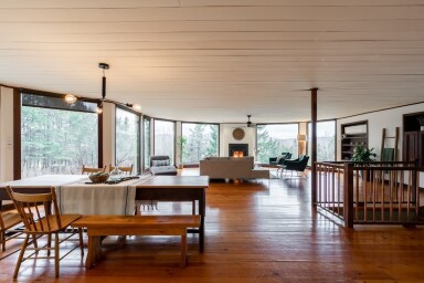 Canada, Design D'intérieur, Plancher, Bois, Bois Franc, Salle À Manger, Table À Manger