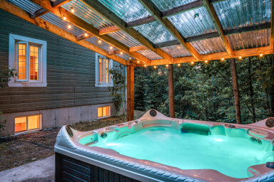 Québec, Bain À Remous, Bain À Remous, Intérieur, Design D'intérieur, Véranda, Extérieur
