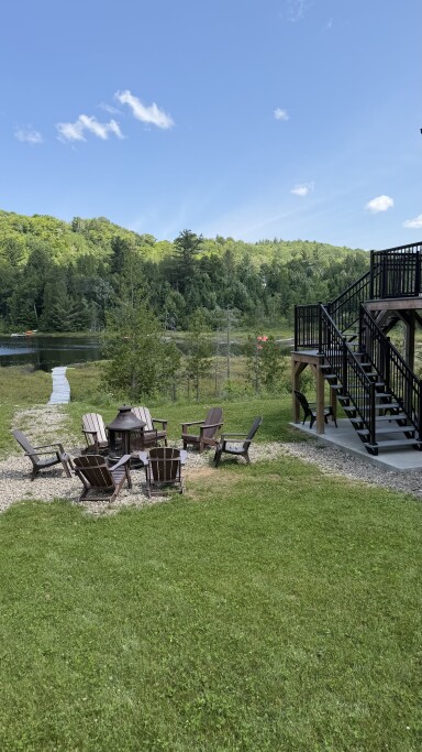 Québec, Nature, Outdoors, Scenery, Chair, Grass, Lakefront