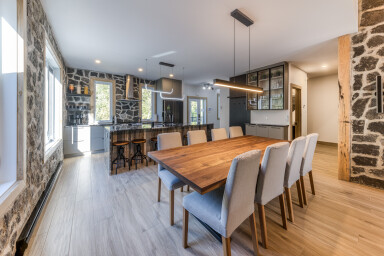 Chalet, Design D'intérieur, Salle À Manger, Table À Manger, Table, Bois, Bois Dur