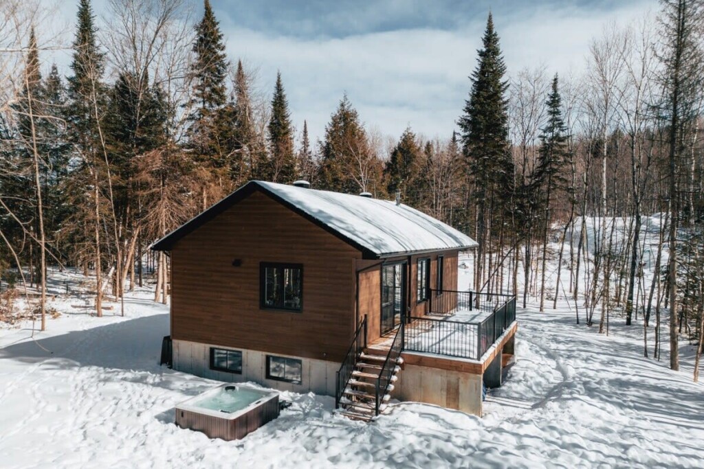 Nature,, Building, Housing, House, Cabin, Cabin In The Woods, Hot Tub