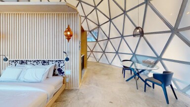 Cottage, Indoors, Interior Design, Floor, Wood Panels, Chair, Bed