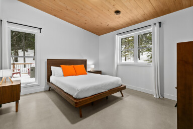 Chalet, Intérieur, Design D'intérieur, Bois, Lit, Revêtement De Sol, Panneaux En Bois