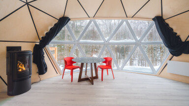 Chalet, Intérieur, Design D'intérieur, Cheminée, Bois, Table À Manger, Table