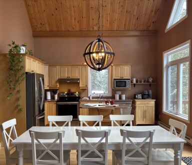 Cottage, Indoors, Interior Design, Dining Room, Dining Table, Table, Wood