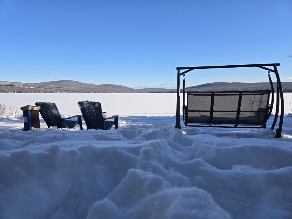 Nature,, Nature, Outdoors, Scenery, Chair, Handrail, Ice