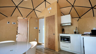 Canada, Indoors, Interior Design, Plywood, Wood, Vault Ceiling, Microwave