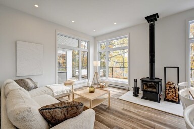 Chalet, Décoration D'intérieur, Fenêtre, Porte-Fenêtre, Table, Cheminée, Design D'intérieur