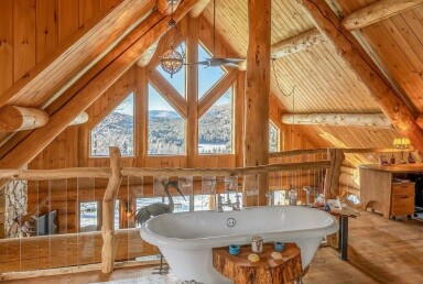Québec, Hardwood, Stained Wood, Wood, Interior Design, Bathing, Bathtub
