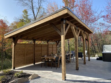 Chalet, Design D'intérieur, Bois, Extérieur, Abri, Véranda, Chaise
