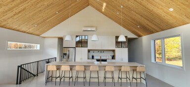 Chalet, Intérieur, Design D'intérieur, Logement, Loft, Bois, Table À Manger