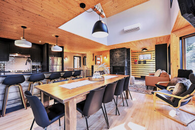 Chalet, Design D'intérieur, Salle À Manger, Table À Manger, Table, Bois, Décoration D'intérieur