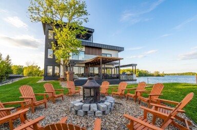 Nature,, Nature, Outdoors, Scenery, Lakefront, Chair, Building