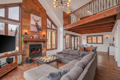 Cottage, Fireplace, Indoors, Interior Design, Furniture, Living Room, Home Decor