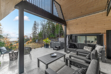 Chalet, Design D'intérieur, Salon, Plante, Table, Chaise, Canapé