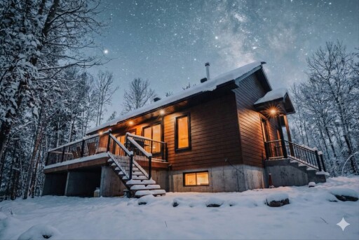 Nature,, Building, Housing, House, Cabin, Cabin In The Woods, Staircase