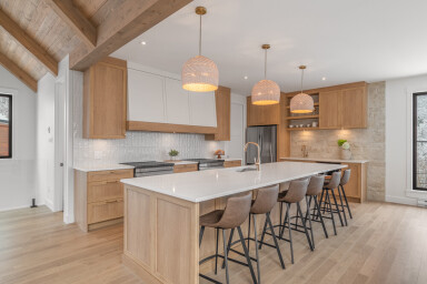 Chalet, Intérieur, Design D'intérieur, Cuisine, Îlot De Cuisine, Bois, Plancher