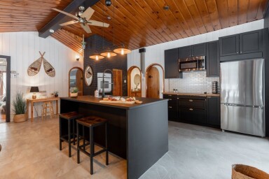 Nature,, Indoors, Interior Design, Kitchen, Wood, Ceiling Fan, Home Decor