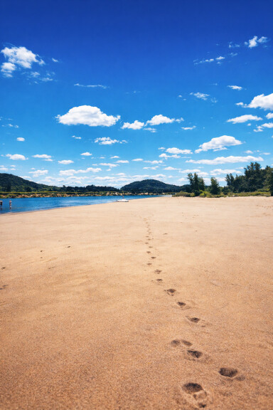 Québec, Plage, Mer, Paysage, Sol, Ciel, Personne