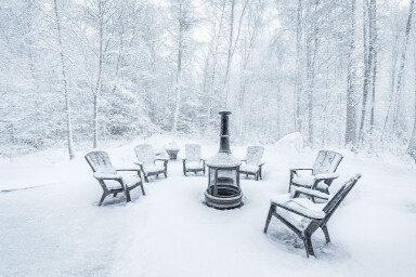 Nature,, Nature, Outdoors, Chair, Winter, Blizzard, Snow