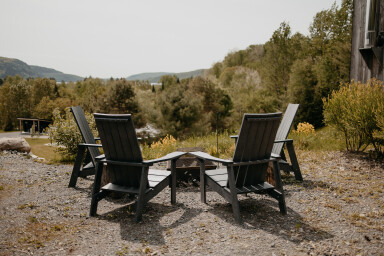Québec, Gravier, Route, Chaise, Mobilier, Paysage, Herbe