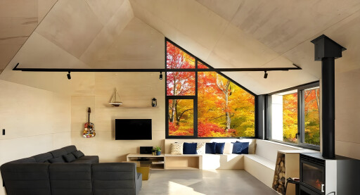 Nature,, Indoors, Interior Design, Living Room, Loft, Couch, Lamp