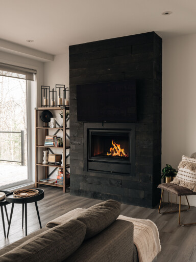 Québec, Intérieur, Design D'intérieur, Cheminée, Foyer, Mobilier, Salon
