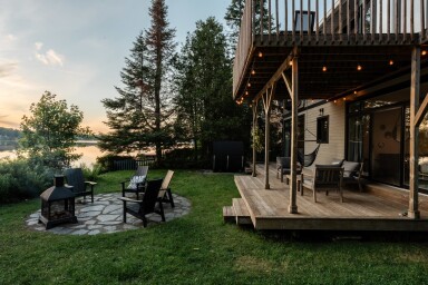 Chalet, Nature, Plein Air, Paysage, Chaise, Véranda, Bord De Lac