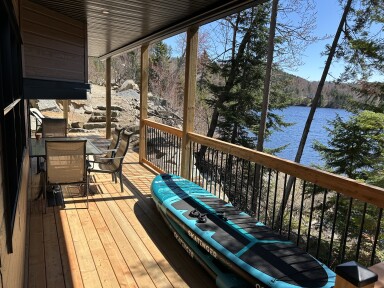 Canada, Nature, Plein Air, Paysage, Bois, Chaise, Bord De Lac