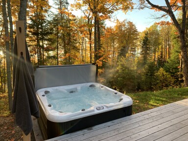 Chalet, Baignoire, Bain À Remous