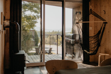 Chalet, Design D'intérieur, Mobilier, Salon, Porte-Fenêtre, Chaise, Bois