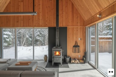 Canada, Indoors, Interior Design, Fireplace, Wood, Handbag, Living Room