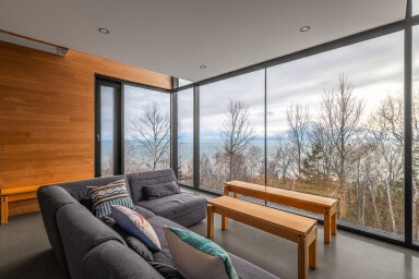 Chalet, Design D'intérieur, Salon, Canapé, Table, Table Basse, Banc