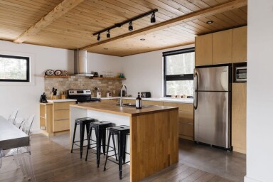 Canada, Indoors, Interior Design, Wood, Kitchen, Kitchen Island, Refrigerator