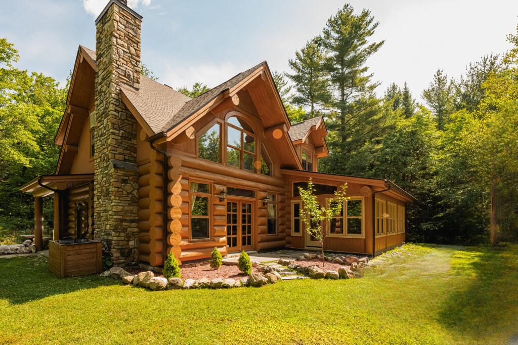 Nature,, Housing, House, Cabin, Log Cabin, Lamp, Cottage
