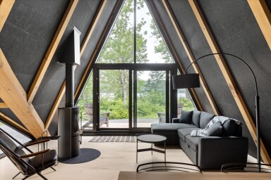 Québec, Intérieur, Design D'intérieur, Logement, Loft, Lampe, Salon