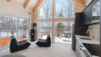 Canada, Indoors, Interior Design, Furniture, Living Room, Window, French Window