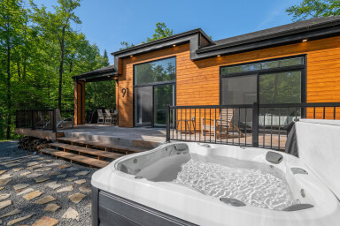 Québec, Baignoire, Bain À Remous, Design D'intérieur, Paysage, Logement, Bois