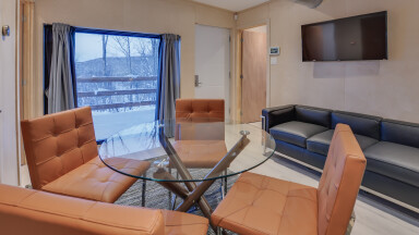 Chalet, Salon, Canapé, Table, Design D'intérieur, Écran, Moniteur