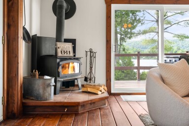 Chalet, Intérieur, Design D'intérieur, Bois, Bois Franc, Cheminée, Plancher