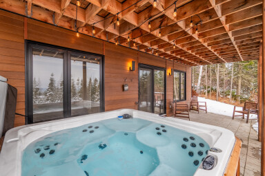 Québec, Intérieur, Design D'intérieur, Baignoire, Bain À Remous, Bois, Véranda