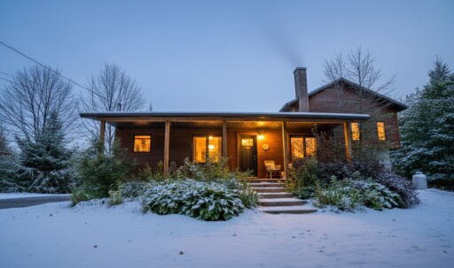 Nature,, Chair, Housing, House, Tree, Fir, Cabin