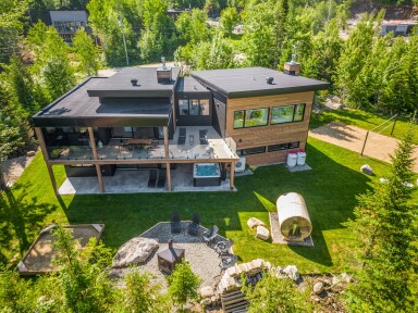 Québec, Building, Outdoors, Housing, Chair, Aerial View, House