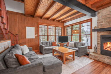 Québec, Design D'intérieur, Salon, Bois, Bois Dur, Cheminée, Décoration D'intérieur