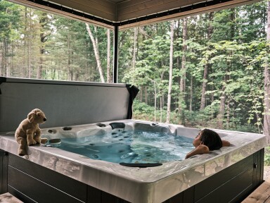 Québec, Baignoire, Adulte, Femme, Personne, Femme, Bain À Remous