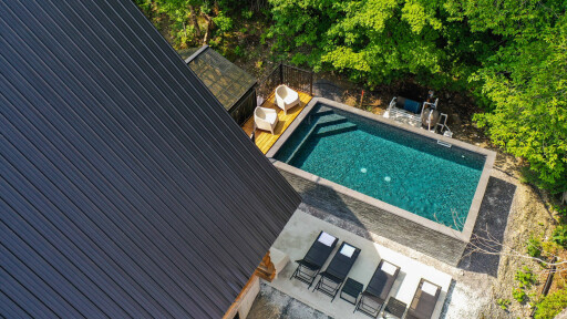 Nature, Piscine, Eau, Piscine, Extérieur, Vue Aérienne, Chaise