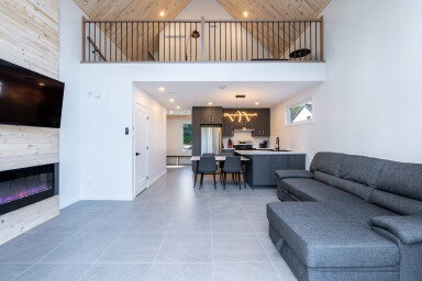 Canada, Indoors, Interior Design, Floor, Living Room, Flooring, Loft