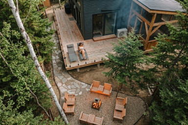 Québec, Cour Arrière, Extérieur, Logement, Design D'intérieur, Personne, Maison