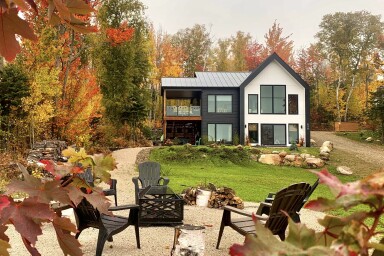 Québec, Chaise, Extérieur, Paysage, Logement, Automne, Maison